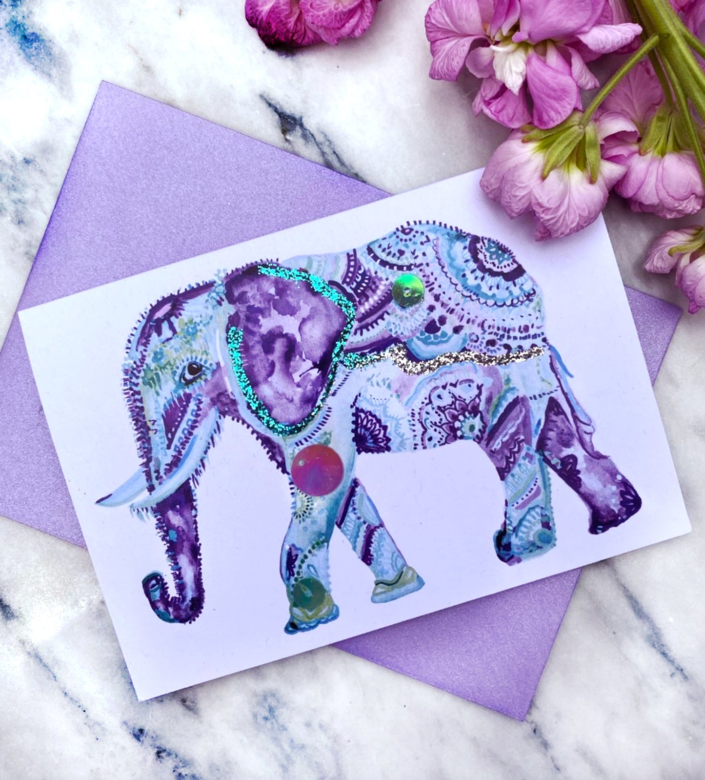 Blue Elephant Card