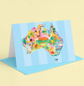 Australia Map Blue