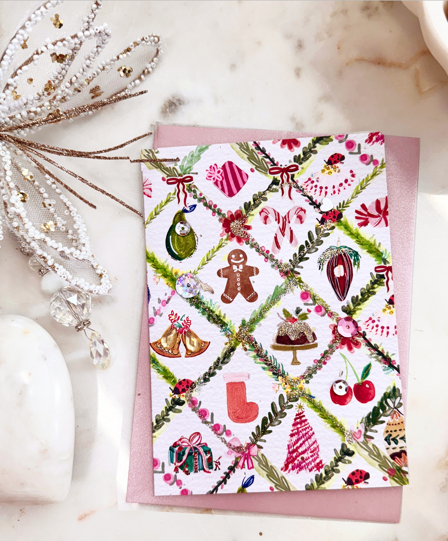 Floral Christmas Card