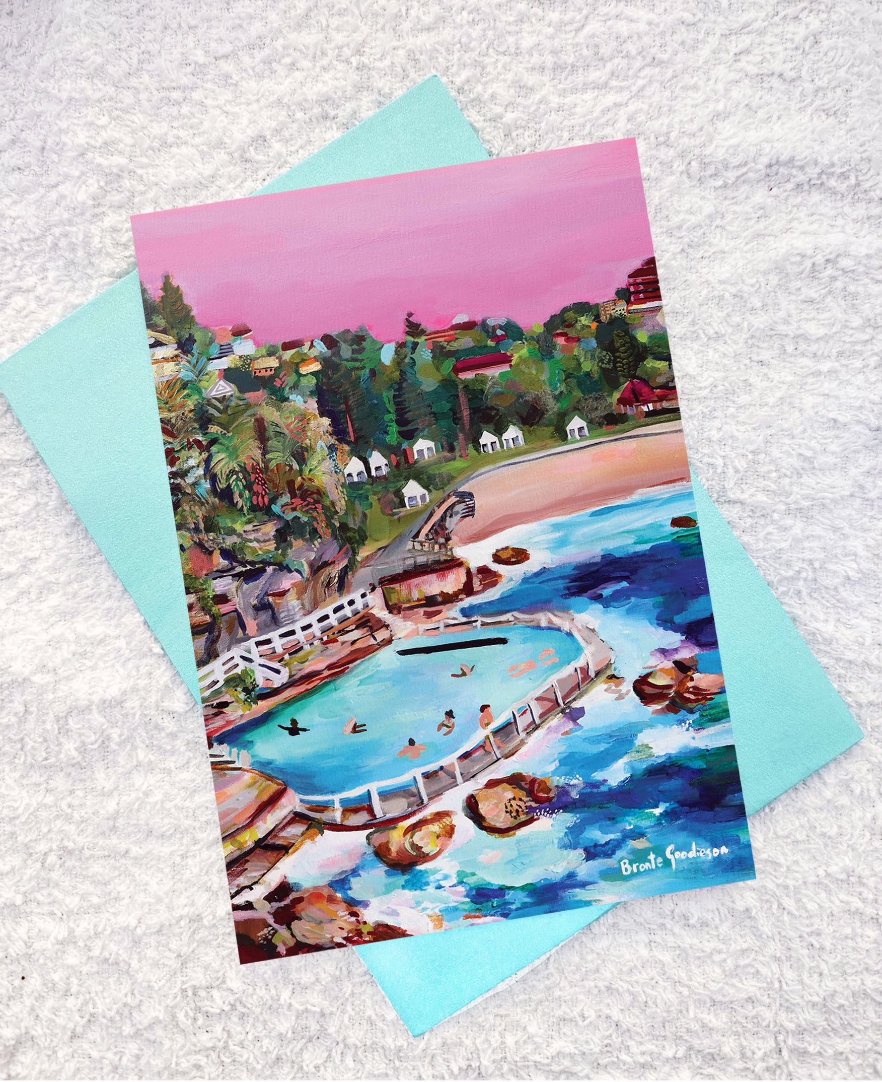 Bronte Beach Pink Card