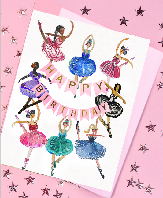 Ballerina Birthday Card