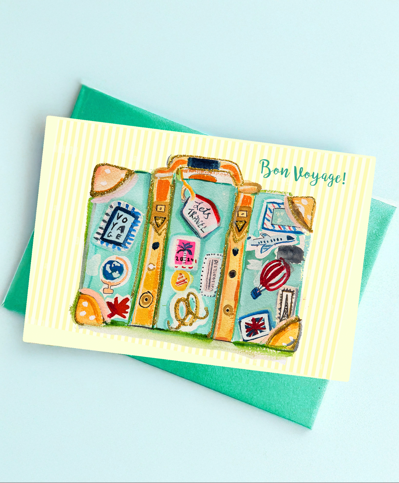 Bon Voyage! Farewell card