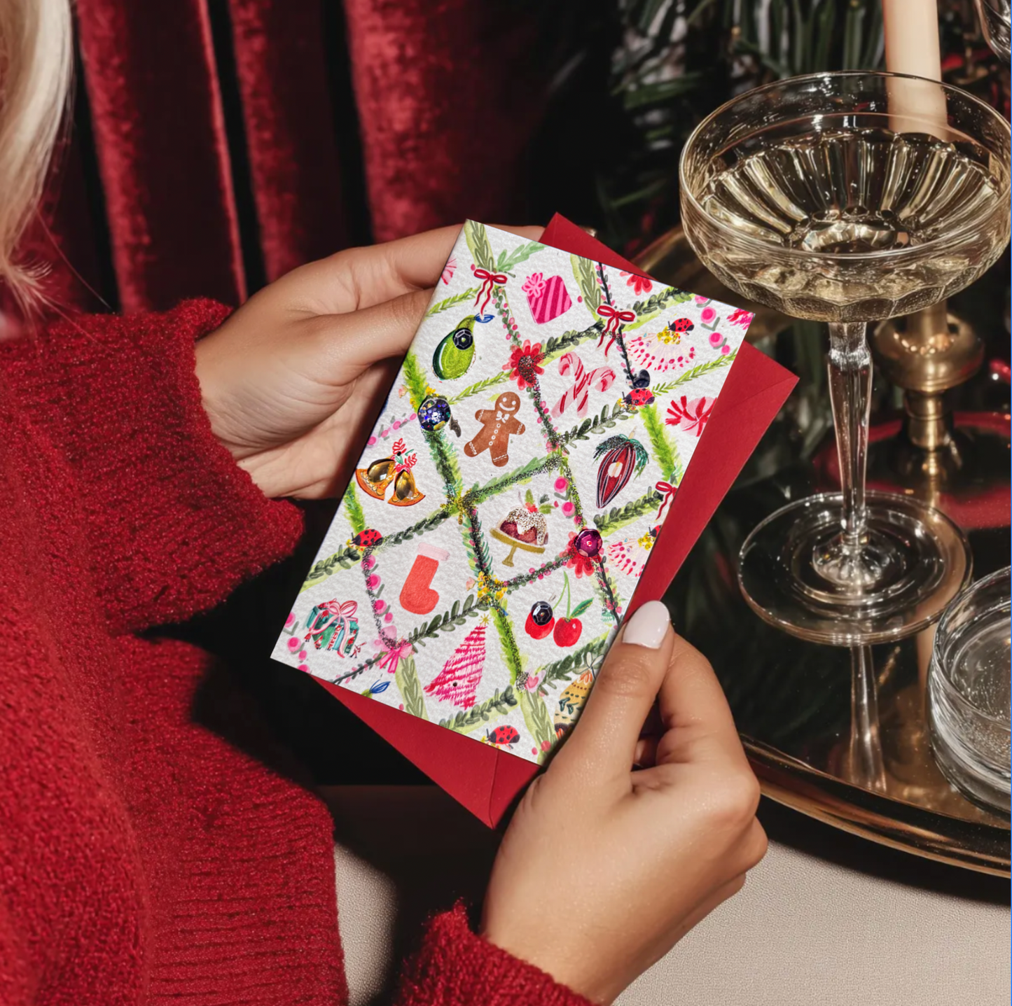 Floral Christmas Card