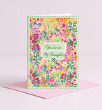 You're in My Thoughts Floral Greeting Card 🌸💗
