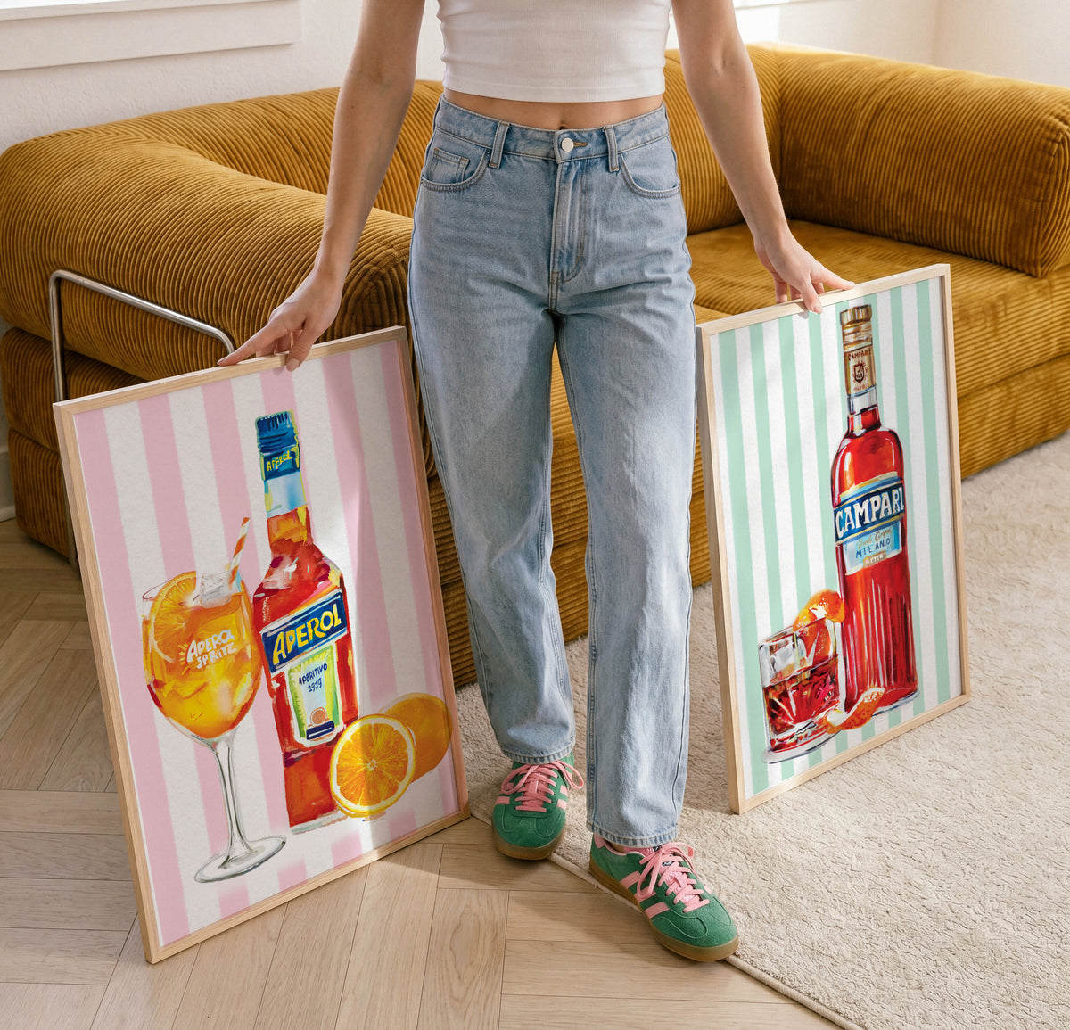 Aperol Spritz Pink Stripe
